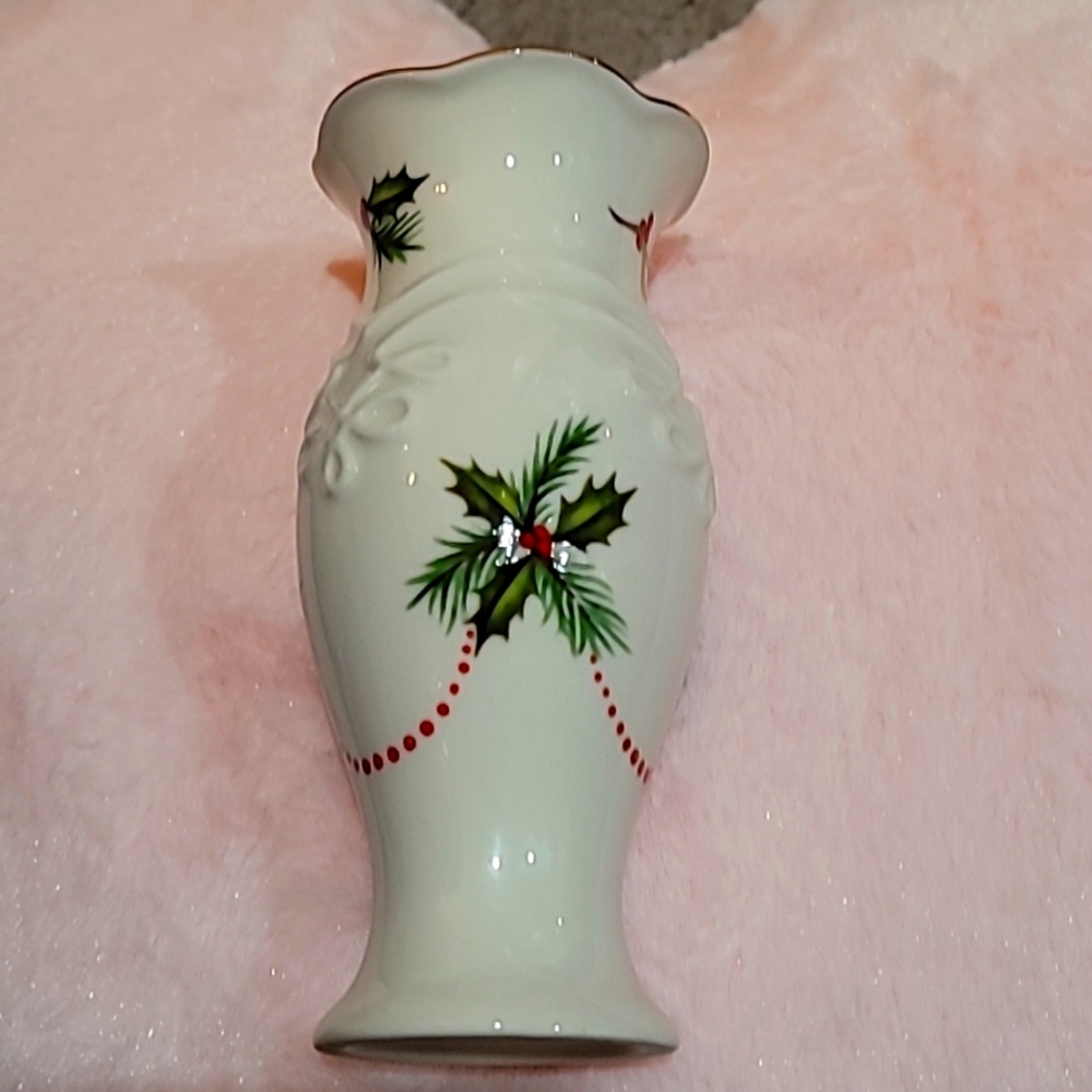 Lenox Holiday Holly Vase